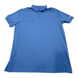 Nike Golf Men's Polo Shirt XL Standard Fit Blue‎ Camo Dri-Fit Lightweight